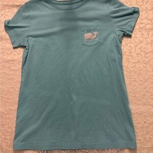 Vineyard Vines Aqua Pocket Tee leopard pattern